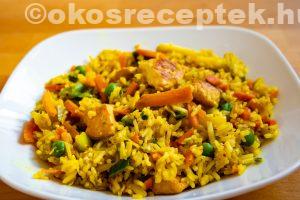Zöldséges rizseshús recept