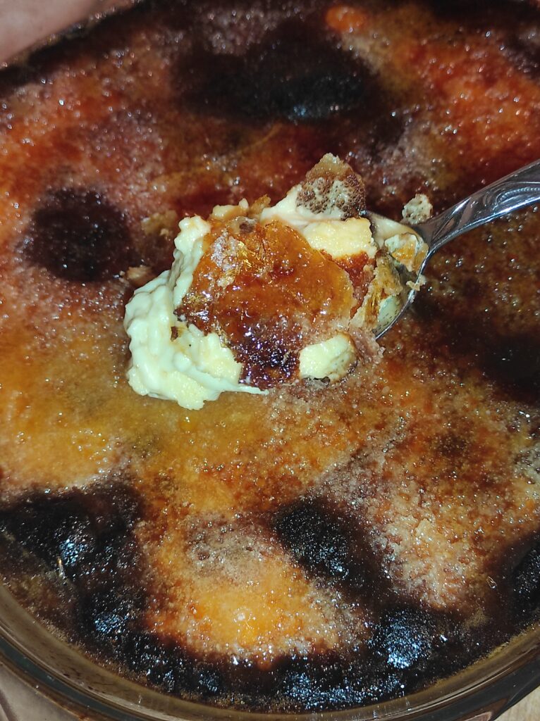 Óriás creme brulee, szakácsfáklya nélkül (glutén és laktózmentes)